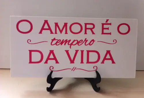 Plaquinha para Casamento Tempero da Vida Branca