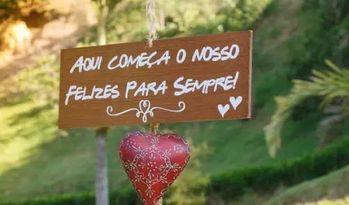 Placa para Casamento Rústico