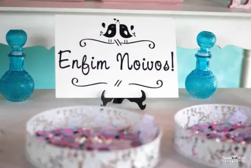 Plaquinha para Casamento Enfim-noivos Branca