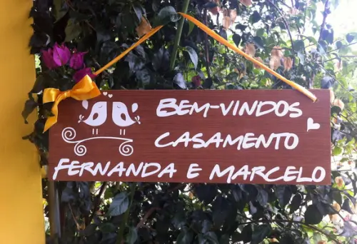 Placa Indicativa Bem Vindos Casamento Ii
