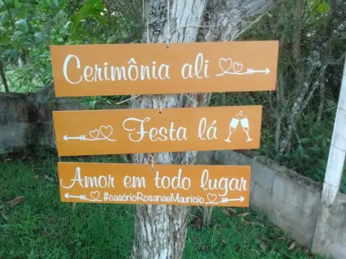 3 Placas Indicativas para Casamento