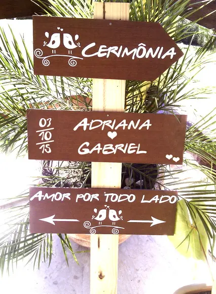 3 Placas Indicativas para Casamento Ii