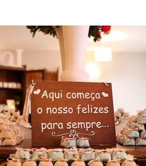 Placa para Casamento Estilo Rústico Ii