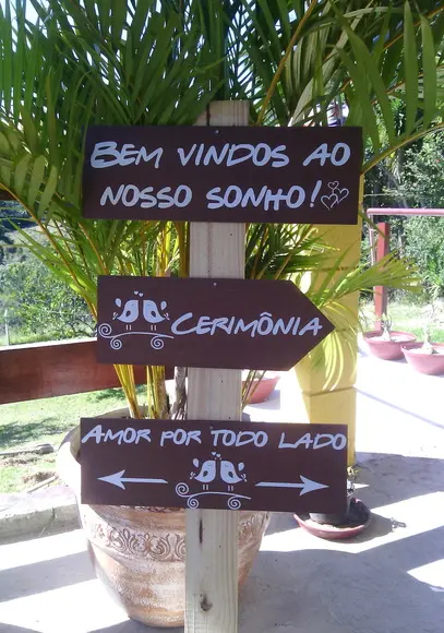 3 Placas Indicativas para Casamento Iii