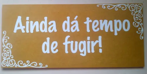 Placa para Noivo estilo Rústico