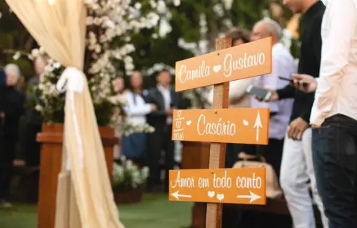 3 Placas Indicativas para Casamento