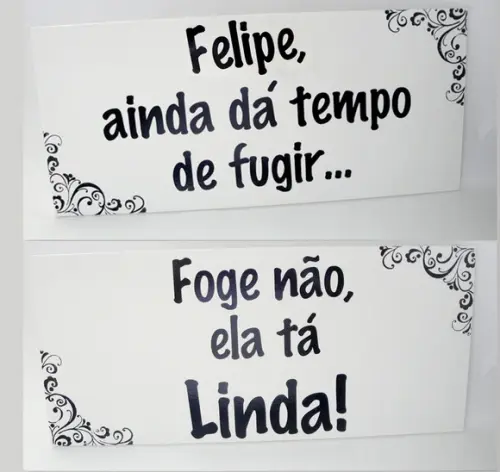 Placa para Casamento mdf Branco
