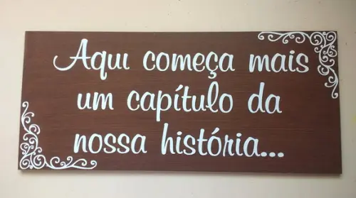 Placa para Casamento Estilo Rústico