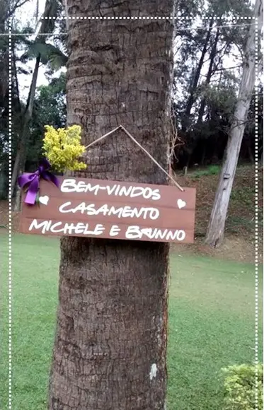 Placa Indicativa Bem Vindos Casamento