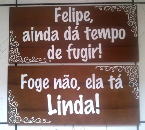Placa para Casamento Estilo Rústico I
