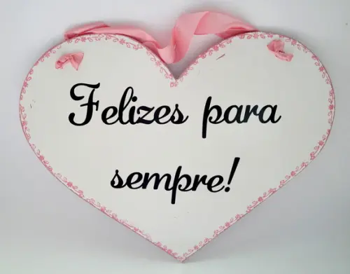 Placa Daminha-pajem Felizes para Sempre