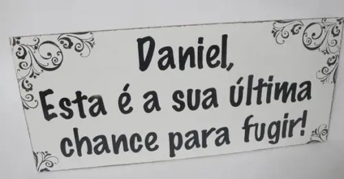 Placa para Casamento para o Noivo I