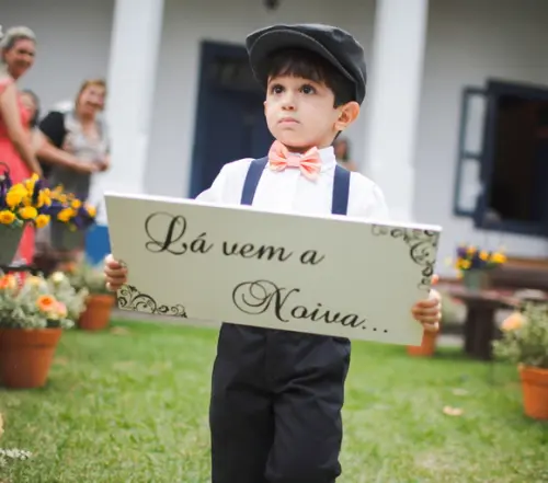 Placa Pajem-daminha mdf Branca