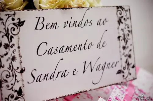 Placa para Recepção de Casamento