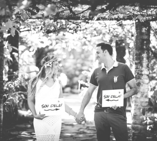 Placa para Save The Date Branca