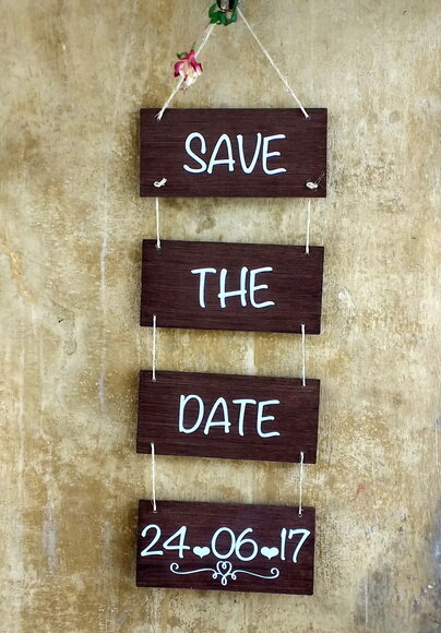 Placa para Save The Date Rústico