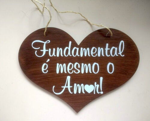 Placa para Ensaio Fundamental É Mesmo o Amor em mdf