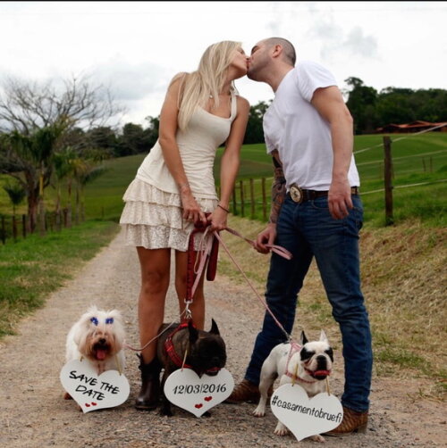 Placas Save The Date p/ 3 Pets Bca