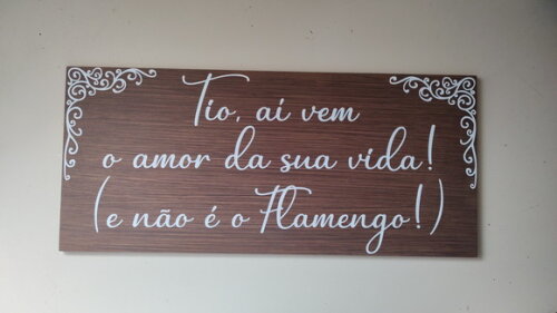 Placa Daminha-pajem Aí Vem o Amor Mas Não É Time