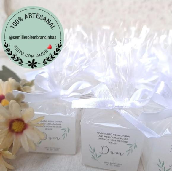 Mini Vela Artesanal Perfumada Eucaristia