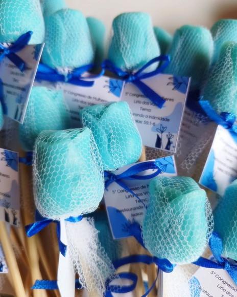 Botão de Rosa de Sabonete Novembro Azul
