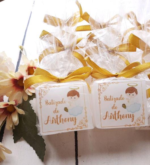Mini Vela artesanal perfumada para Batizado