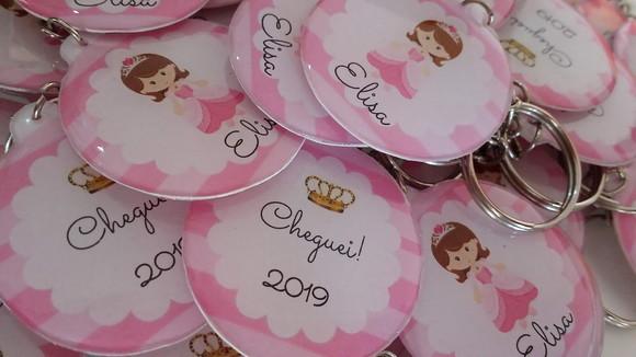Chaveiro Artesanal Personalizado Princesa