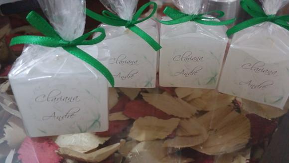 Vela artesanal perfumada para casamento
