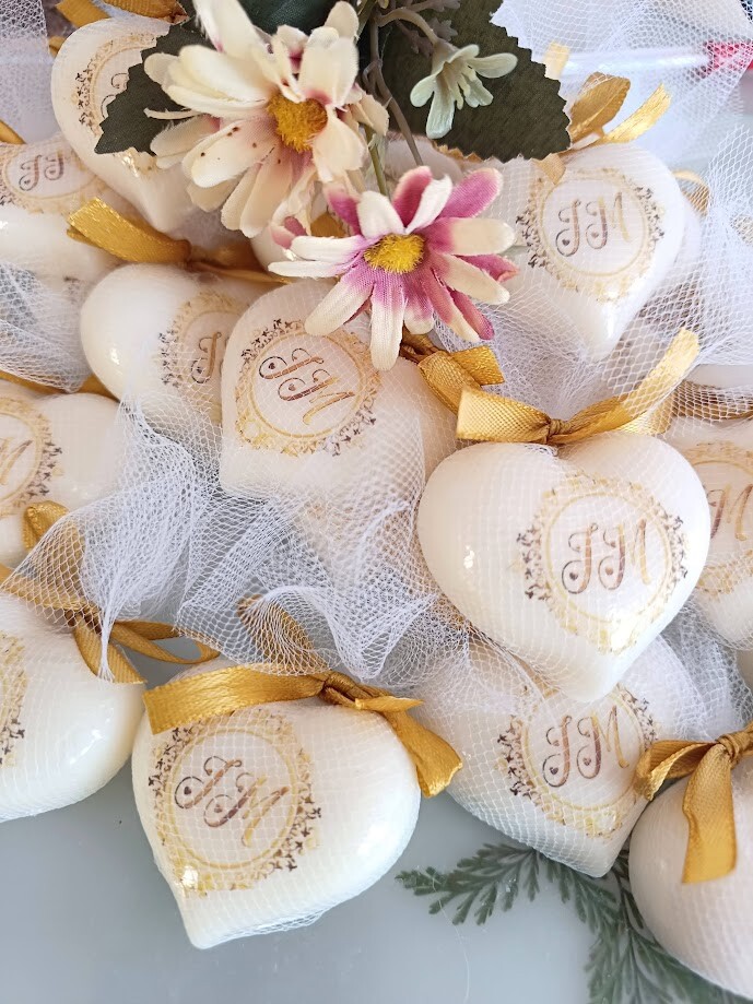 Coração de Sabonete personalizado para noivados