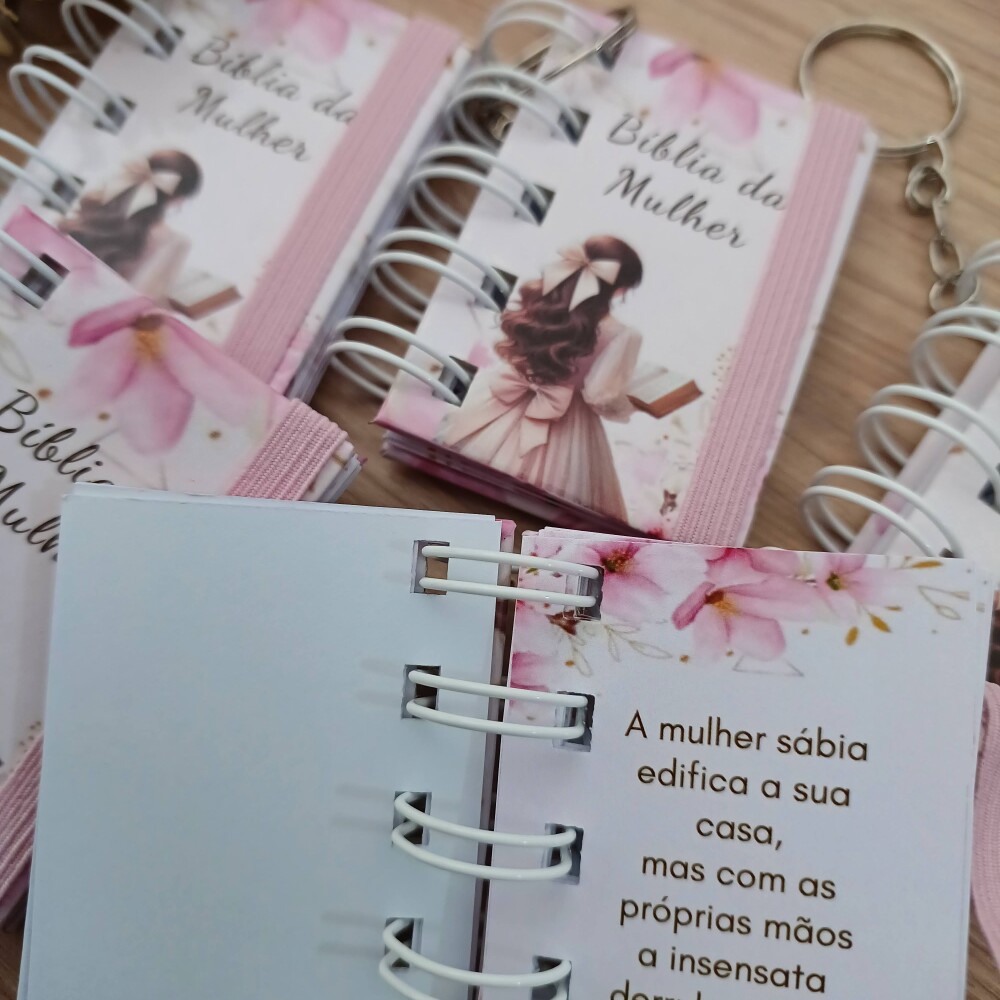 Chaveiro Mini Bíblia Para o dia Da Mulher