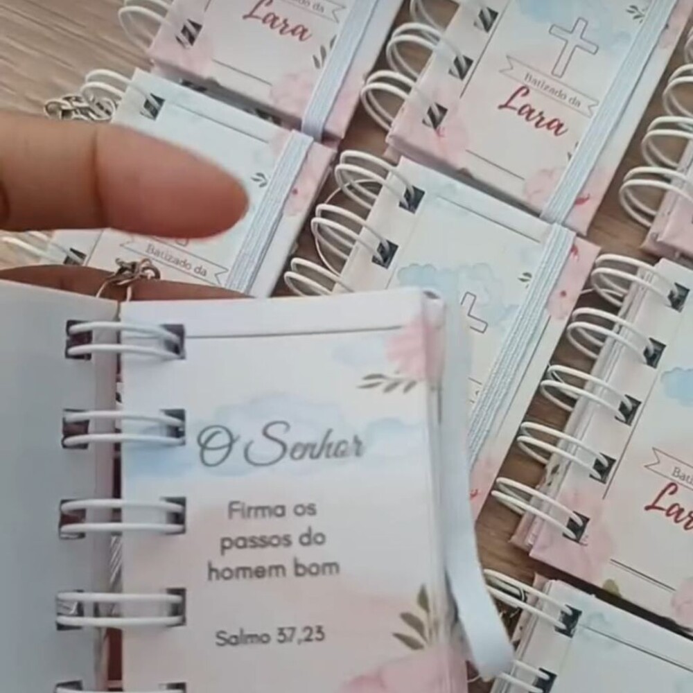 Chaveiro Mini Bíblia Para Batizado