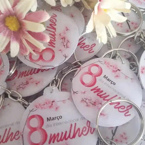 Chaveiro Personalizado para o Dia Internacional da Mulher