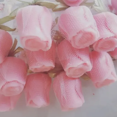 Botão de Rosa de Sabonete para Outubro Rosa