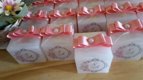Mini Vela artesanal perfumada para casamento