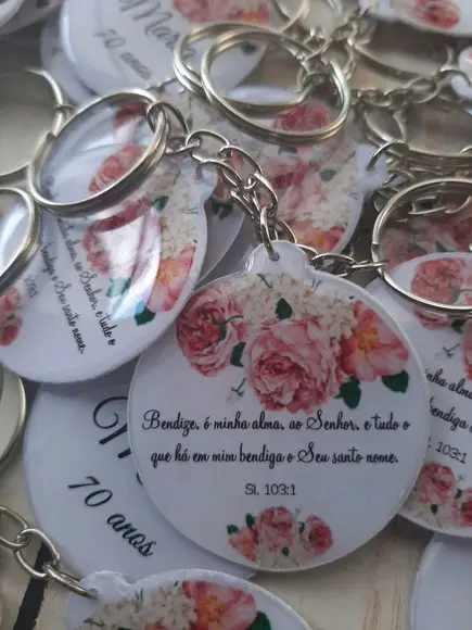 Chaveiro personalizado com embalagem