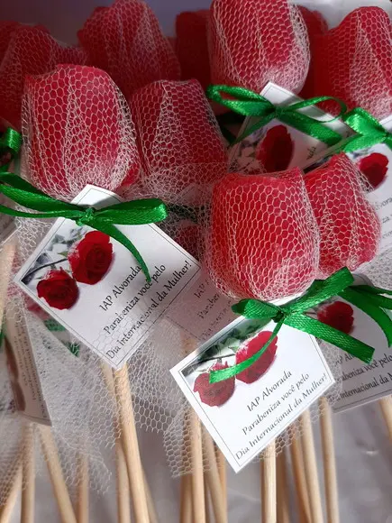 Botão de Rosa de Sabonete para as Mães