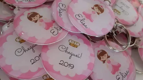 Chaveiro Artesanal Personalizado Princesa