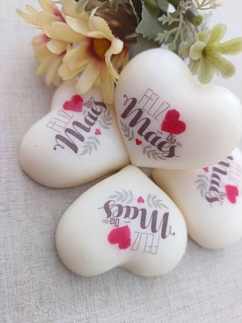 Coração de Sabonete personalizado para o dia das Mães