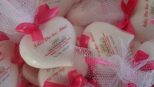 Coração de Sabonete personalizado para eventos corporativos