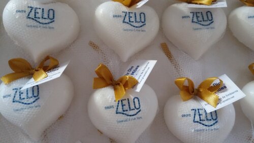Coração de Sabonete personalizado para eventos corporativos