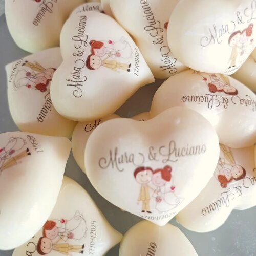 Coração de Sabonete personalizado para casamentos