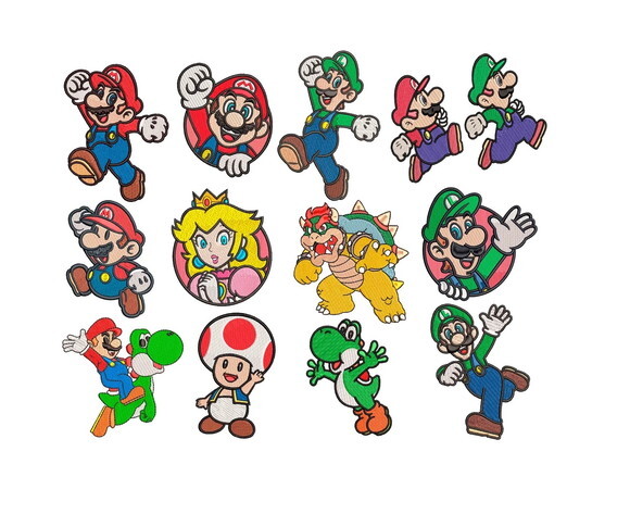 13 Matrizes de Bordado Super Mario