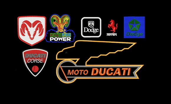 250 Matrizes de Bordado Logomarcas de Carros
