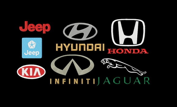 250 Matrizes de Bordado Logomarcas de Carros