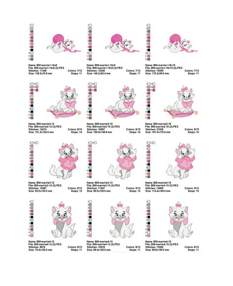 Coleção Matrizes de Bordado Gatinha Marie