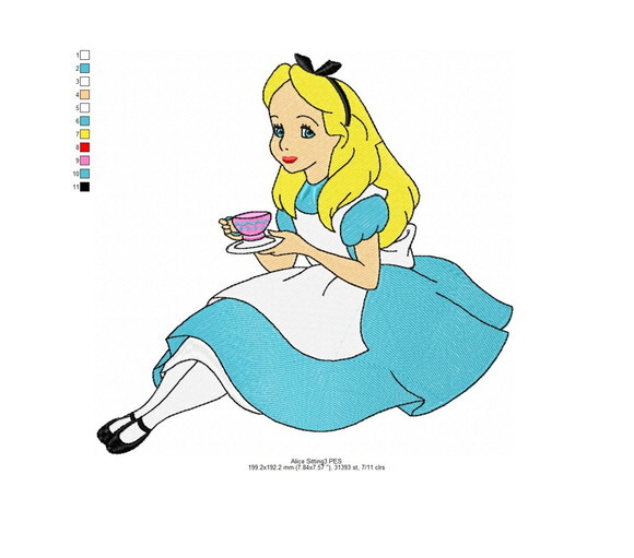Matriz Bordado Alice no País das Maravilhas 1