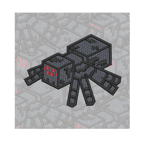 Matriz Bordado Aranha Minecraft