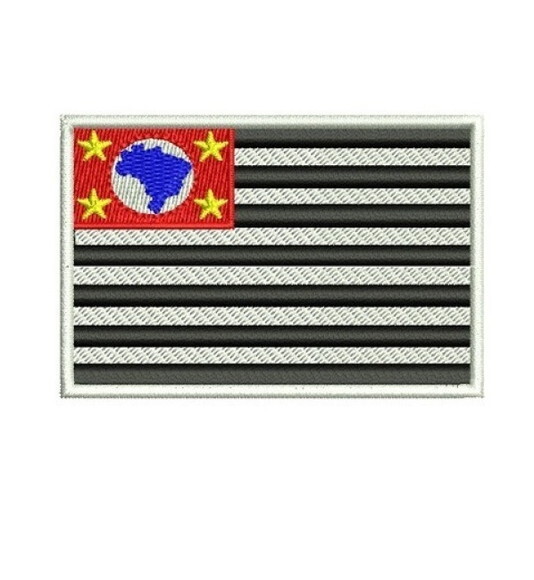 Matriz Bordado Bandeira Estado de São Paulo Pequeno
