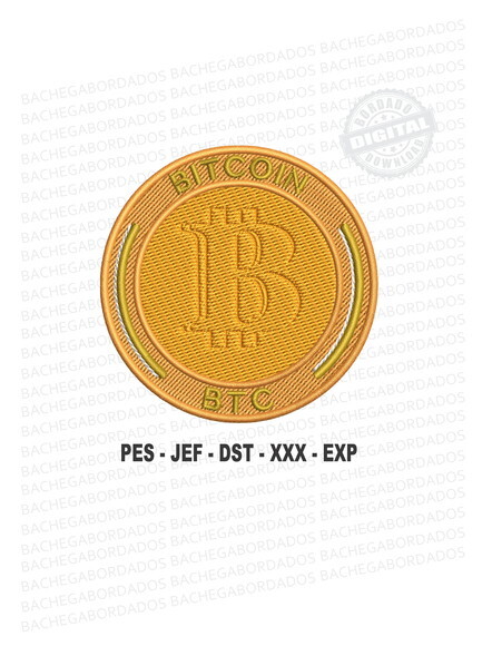 Matriz Bordado Bitcoin Btc