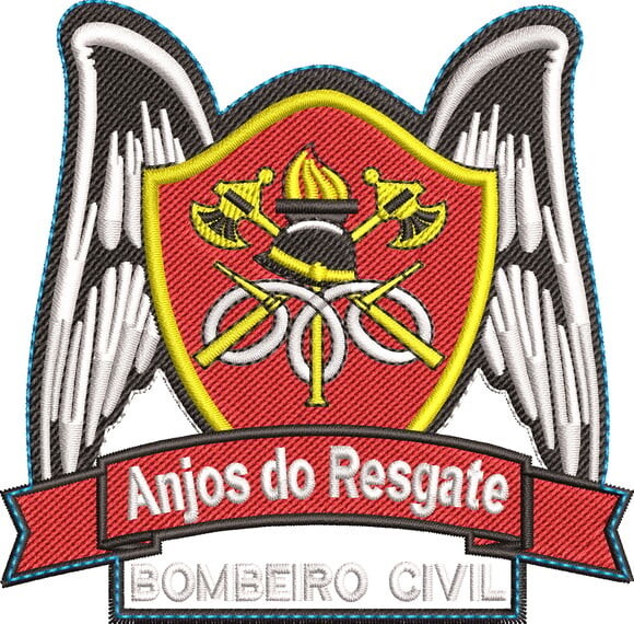 Matriz Bordado Bombeiro Civil Anjos do Resgate